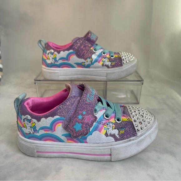 Sketchers Twinkle Toes: Twinkle Sparks - Jumpin' Clouds Purple/Pink toddler 9 - Picture 9 of 9